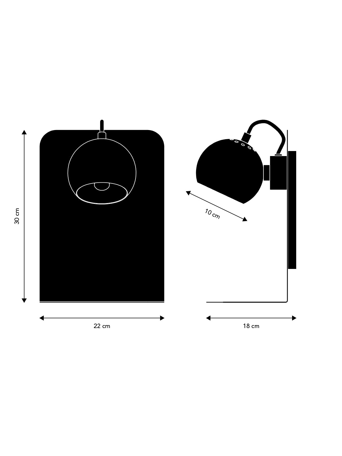 Frandsen - Ball USB Ø12 Væglampe,  Matt Lysegrå