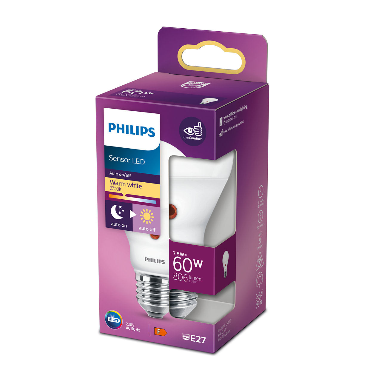 Philips LED Standard 7,5W 806lm Sensor