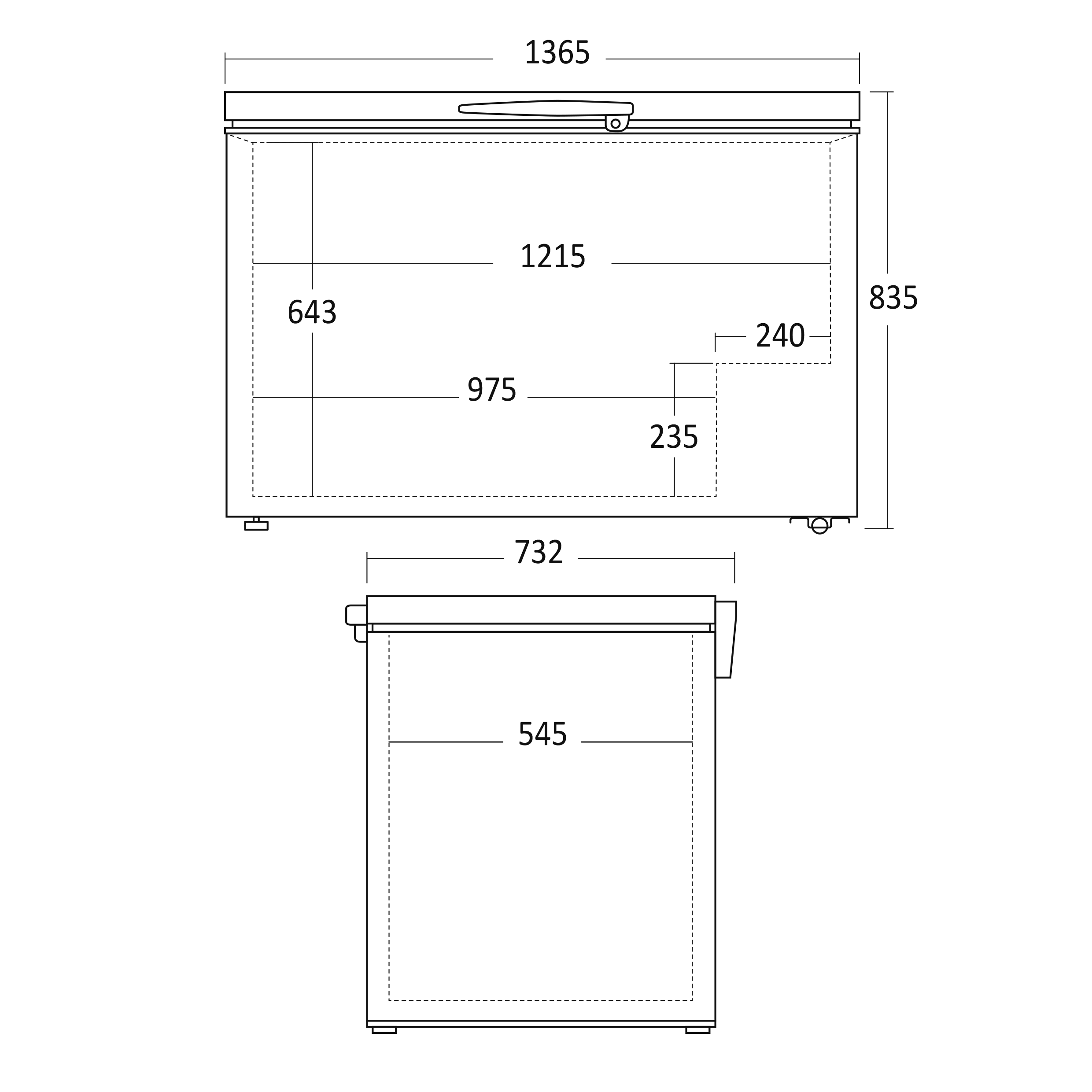 Hvid kummefryser fra Scandomestic