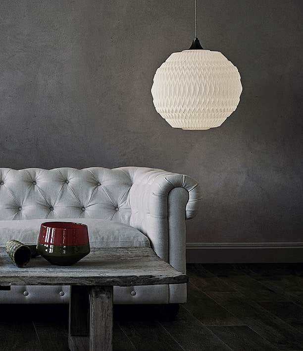 LE KLINT 125 Caleo 3 Hvid E27 Pendel over sofabordet