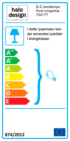 DC Bordlampe Hvid Ø18 - Halo Design