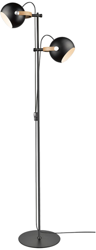 DC Gulvlampe Sort Ø18 2 arme - Halo Design
