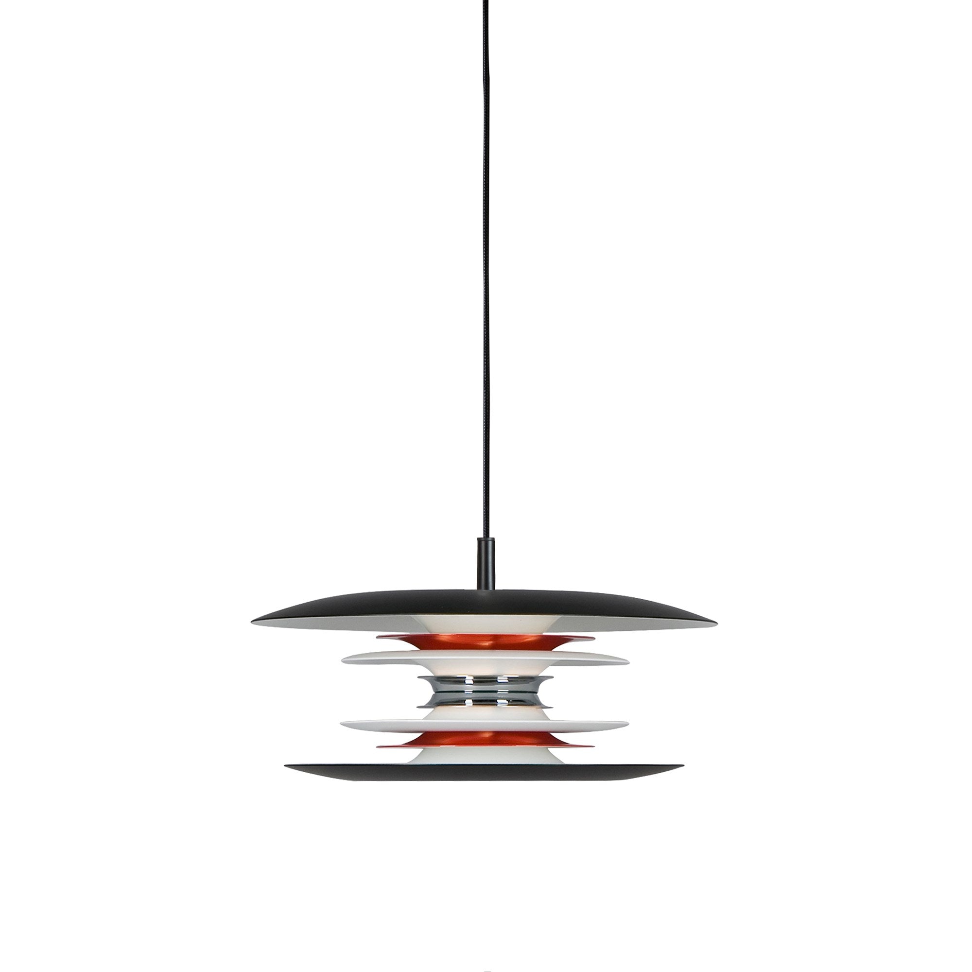 Diablo Pendel Ø30 Mat sort, Blank rød G9 - Belid