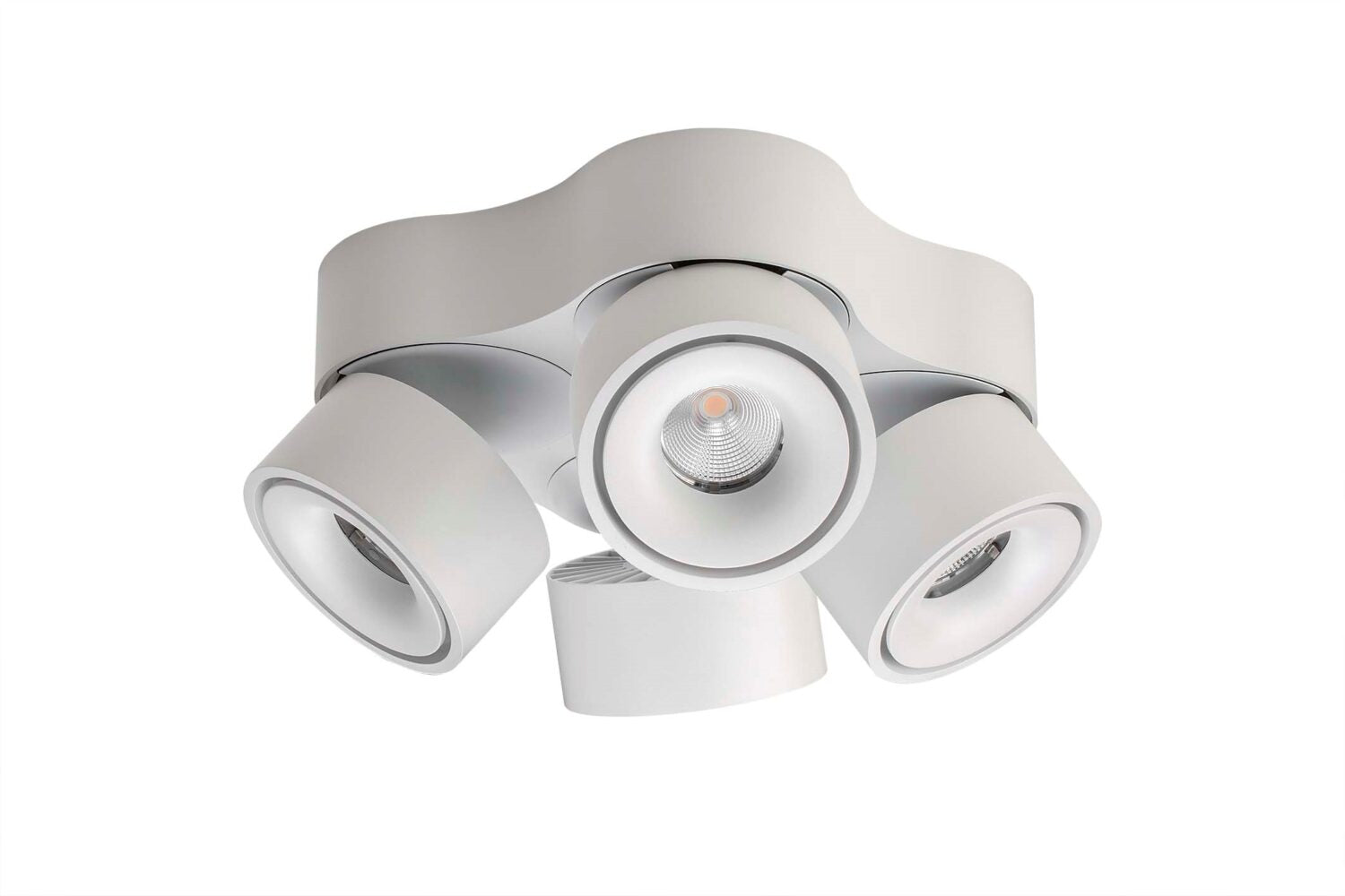 EASY Quattro W4100 Væg-Loftslampe m. kabelhul Hvid - Antidark