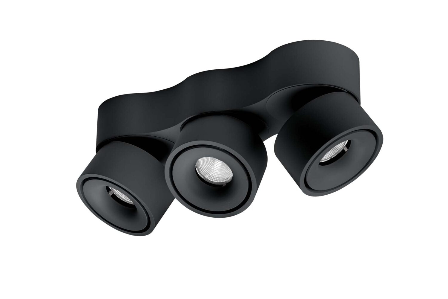 EASY Triple W3100 Væg-Loftslampe m. kabelhul Sort - Antidark