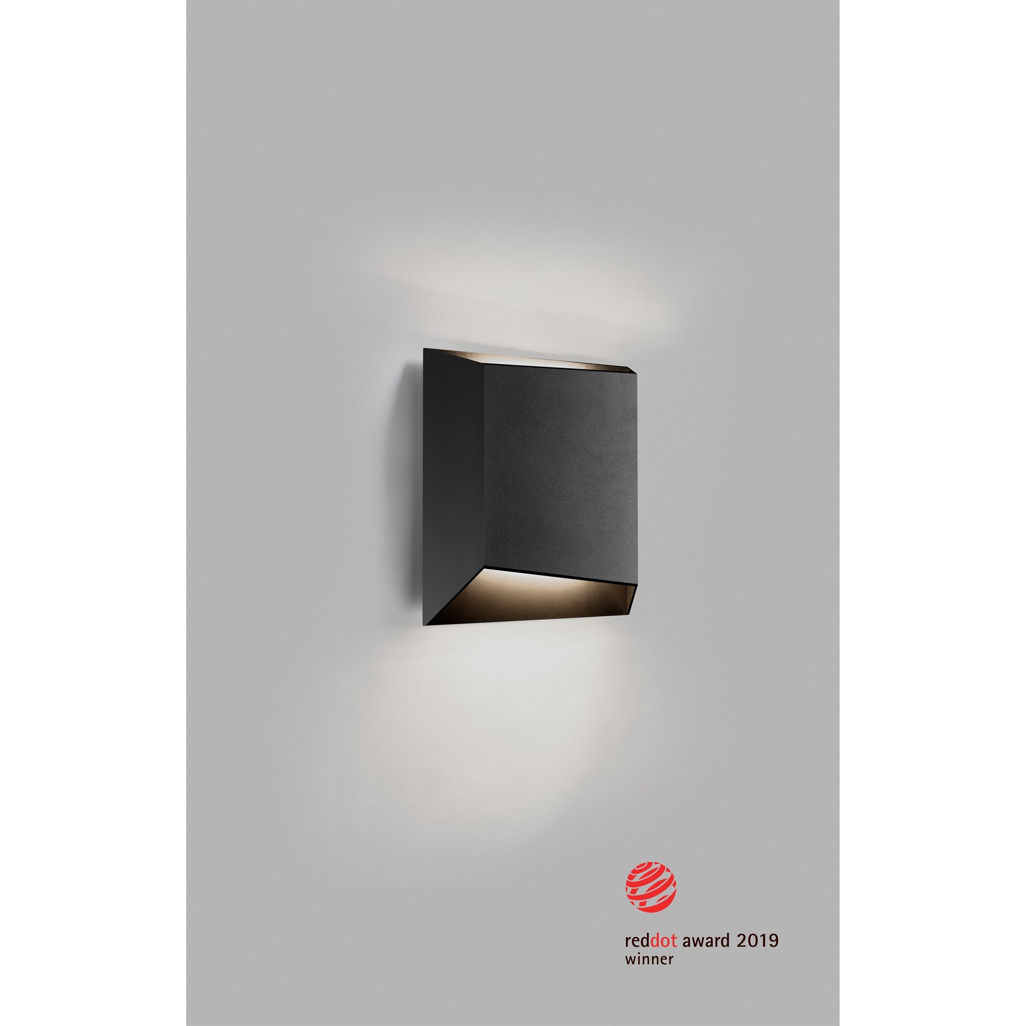 Facet W1 Up/Down sort - Væglampe