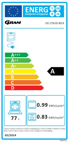 Gram EK 17610-90 X - Glaskeramisk komfur