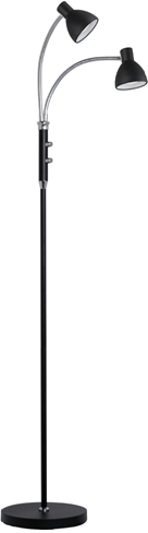 Hudson Gulvlampe Sort 2 arme - Halo Design