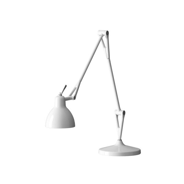 Luxy T2 Bordlampe Hvid, blank hvidt glas - Rotaliana