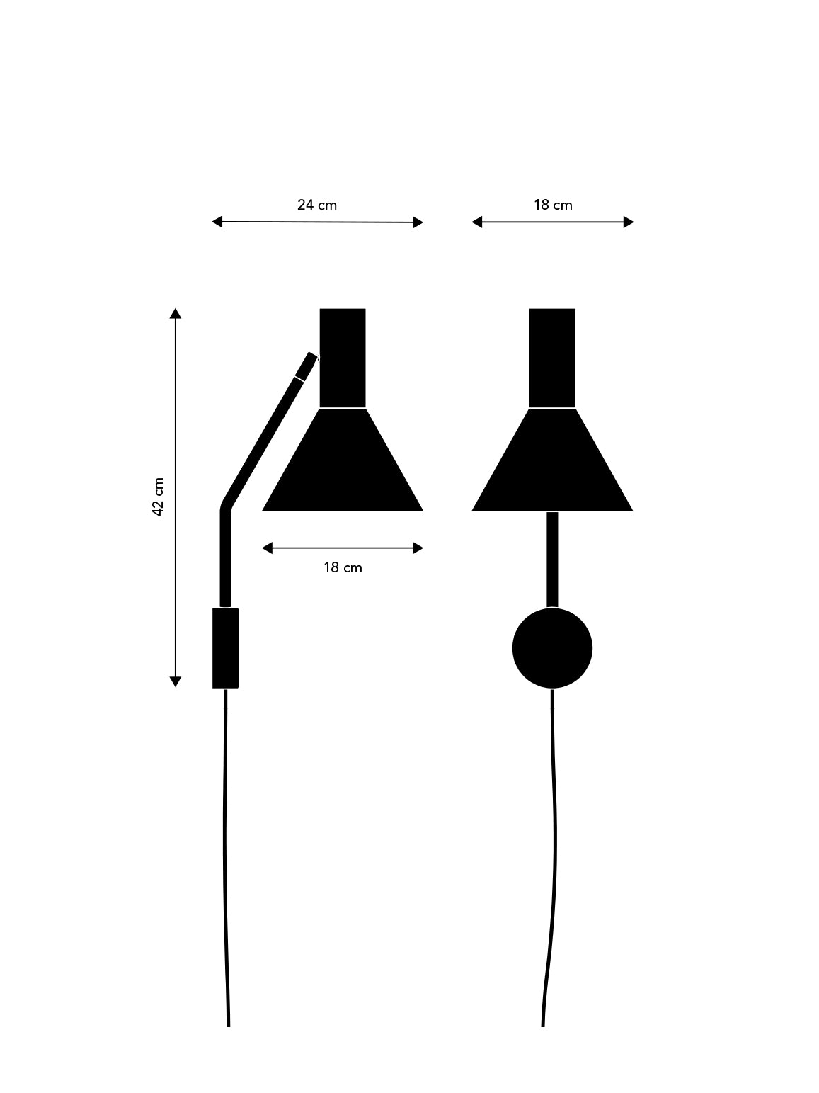 LYSS Væglampe Ø18 Mat Mandel