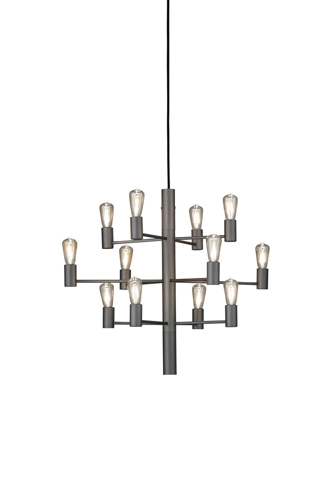 Manola Lysekrone 12 Grafit E14 LED - Belid