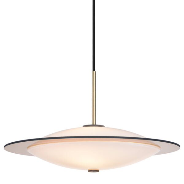 Orbit Pendel Ø40 Opal Glass, Antique Brass Metal - Halo Design