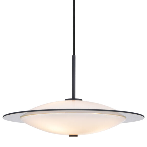 Orbit Pendel Ø40 Opal Glass, Black Metal - Halo Design