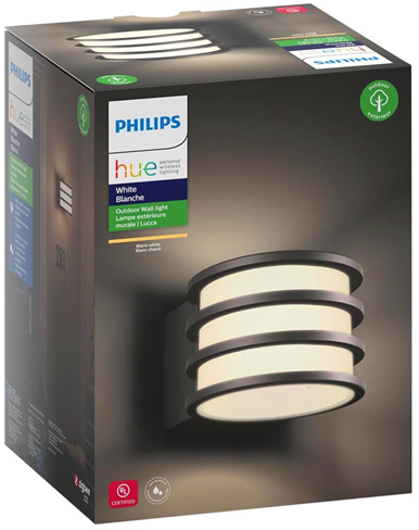Philips Hue Lucca Væglampe 9W 806lm E27 W Antrasit