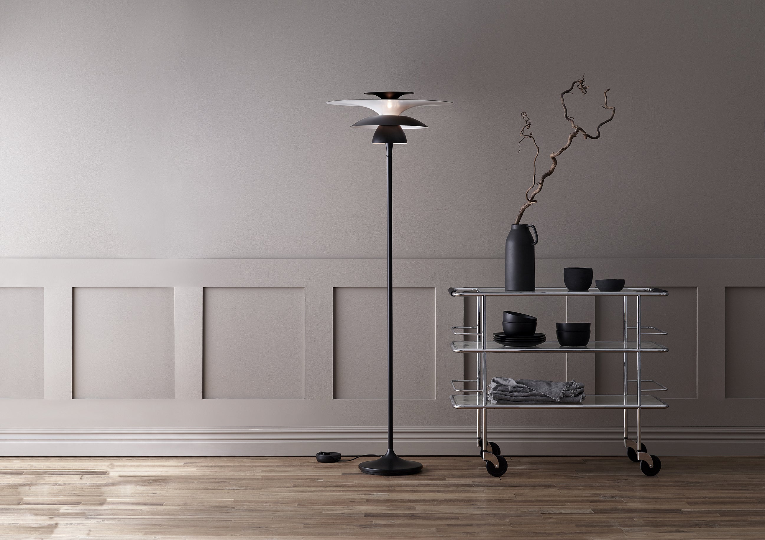 Picasso Gulvlampe Mat sort Ø50 H1490 G9 LED