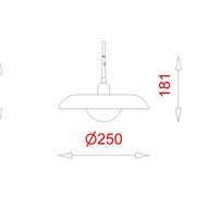 Piet Hein RA 250 Pendel Sort