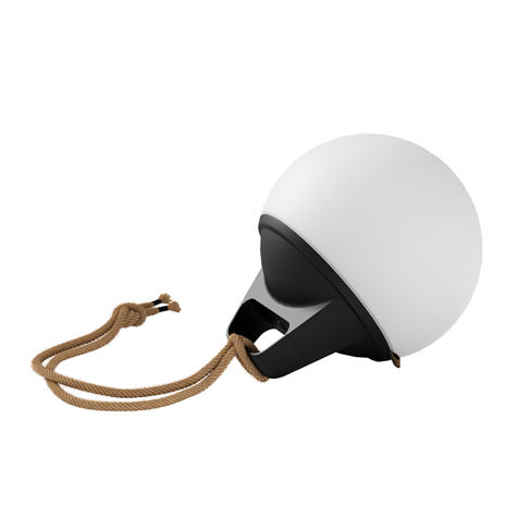 Sackit light sort og hvid lampe