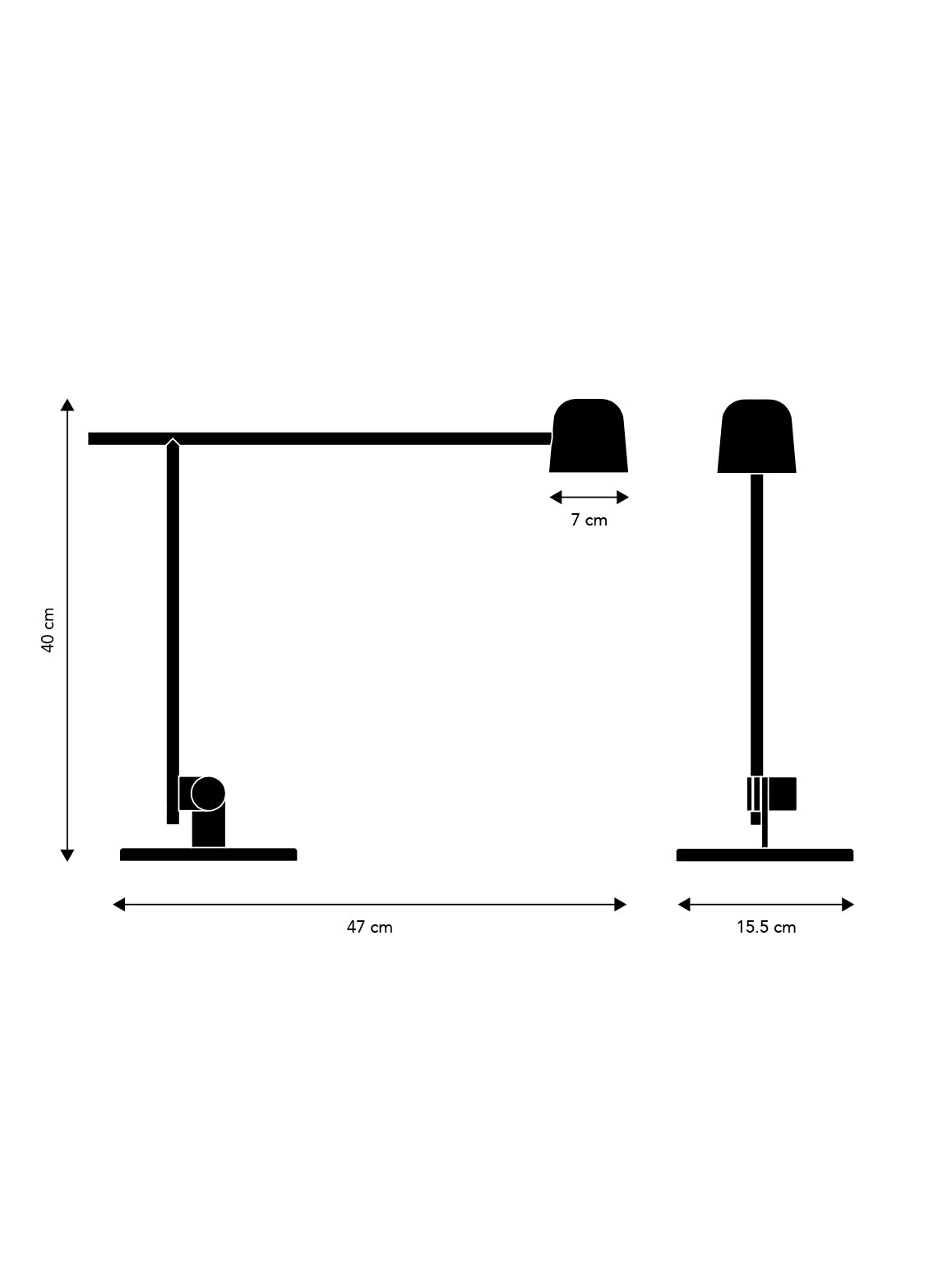 Frandsen - SATELLITE Bordlampe Ø7, Mat Sort