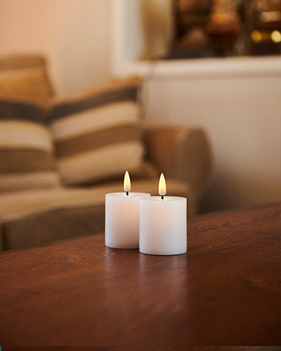 Sille Mini 2 stk sæt, Ø5 x H6,5cm, Hvid - Indendørs Lys - Sirius Home