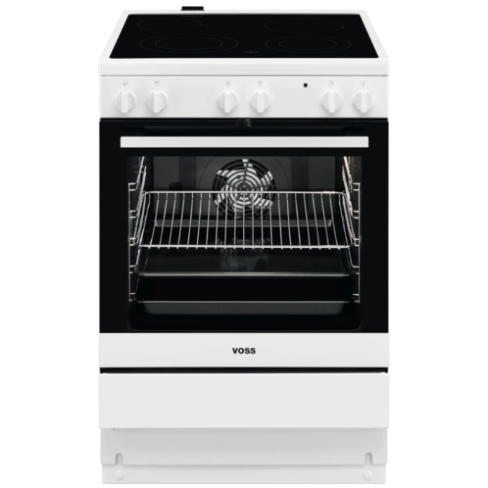 Voss VKK60301HV - Glaskeramisk Komfur, Hvid