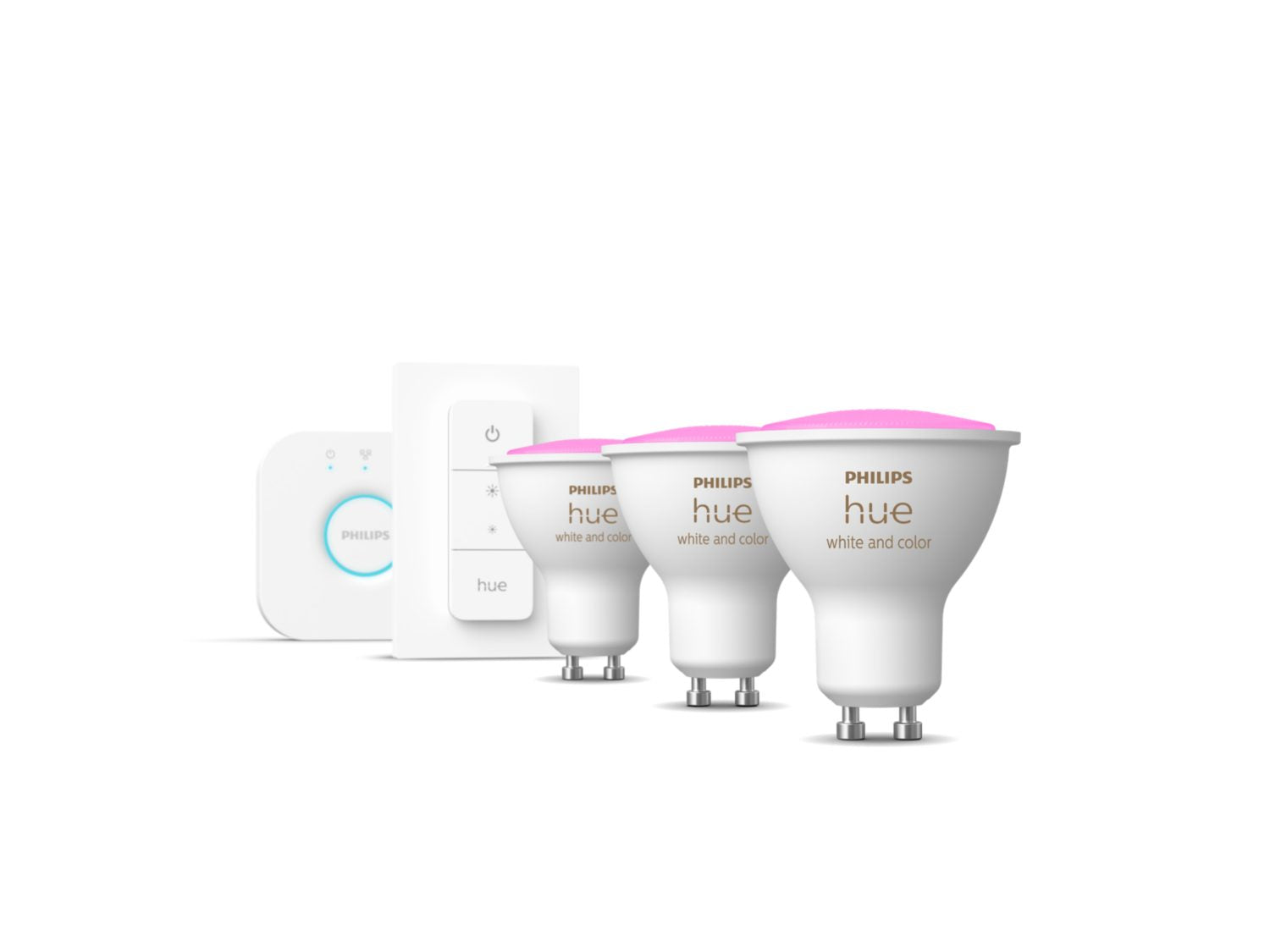 Philips Hue Startsæt 4,3W 350lm v.4000K WCA GU10 3pak BT