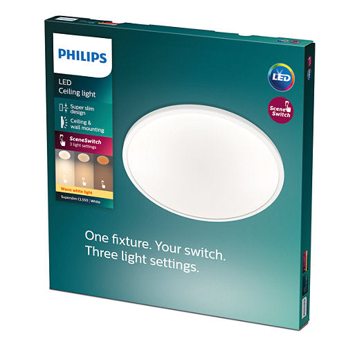 Philips Plafond Super Slim 18W Ø30cm 1500lm 2700K Scene Switch