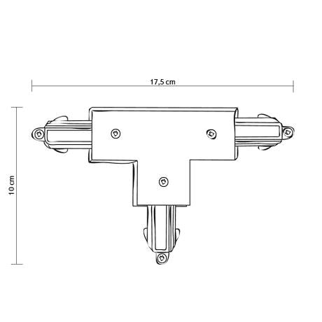 T-stykke 3-vejs til Halo Track Hvid - Halo Design