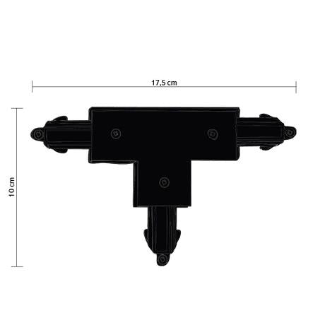 T-stykke 3-vejs til Halo Track Sort - Halo Design