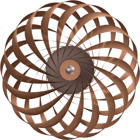 TR5 Aluminium Copper Ø40 Væglampe - Tom Rossau