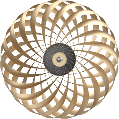 TR5 Aluminium Gold Ø60 Væglampe - Tom Rossau