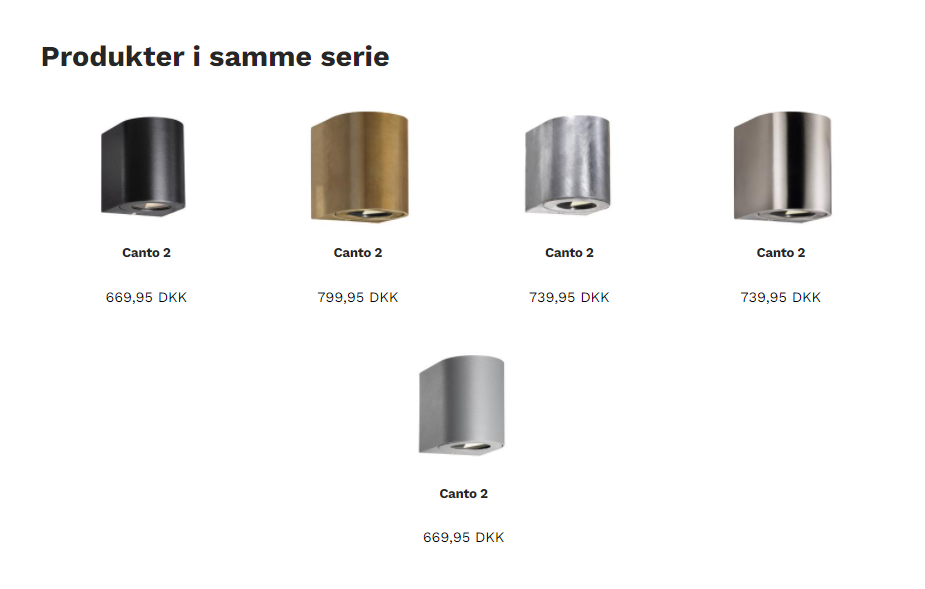 Nordlux - Canto 2 Væglampe, Hvid