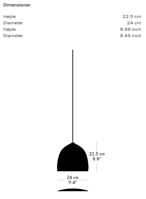 Suspence™ P1 Pendel, Mat Lys Grå