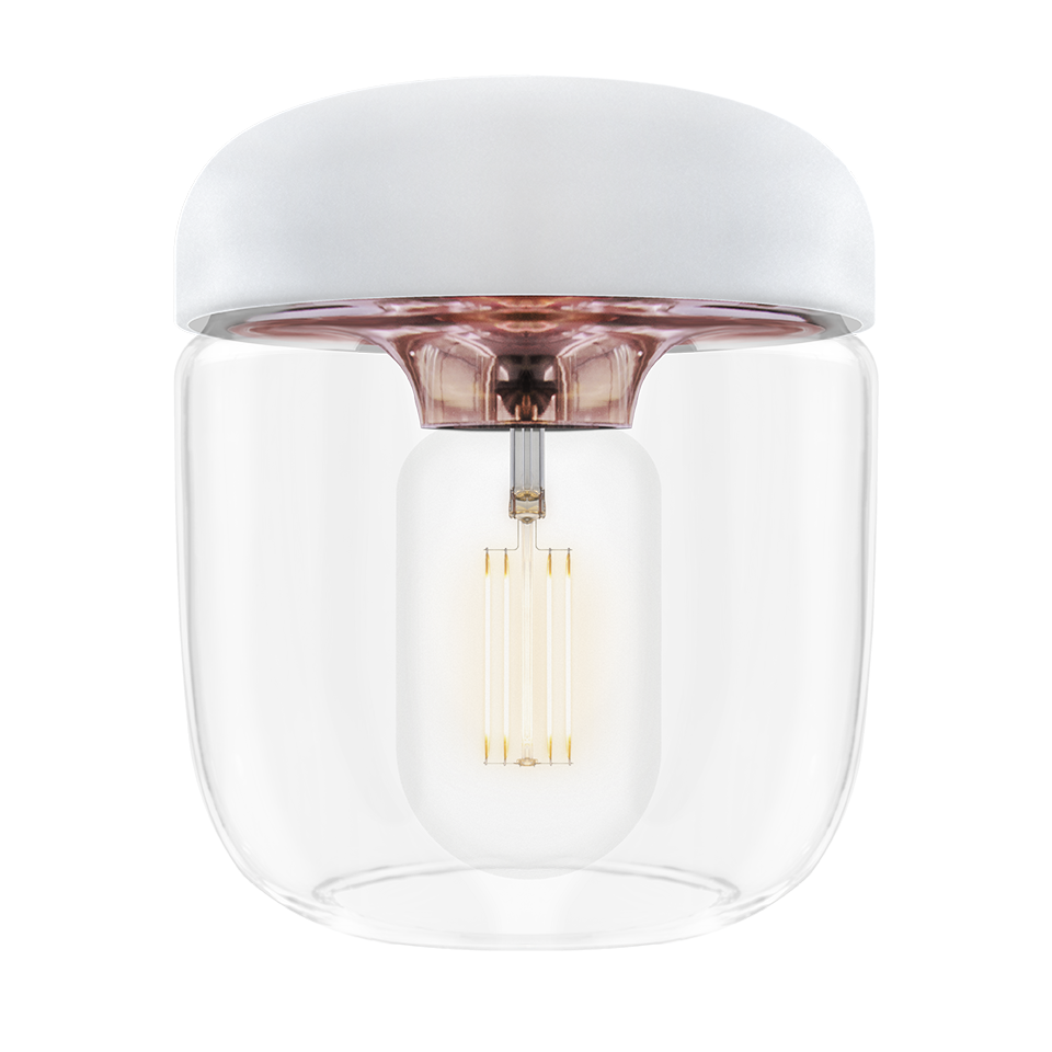 UMAGE Acorn Ø14 Hvid & Poleret Kobber - Lampeskærm