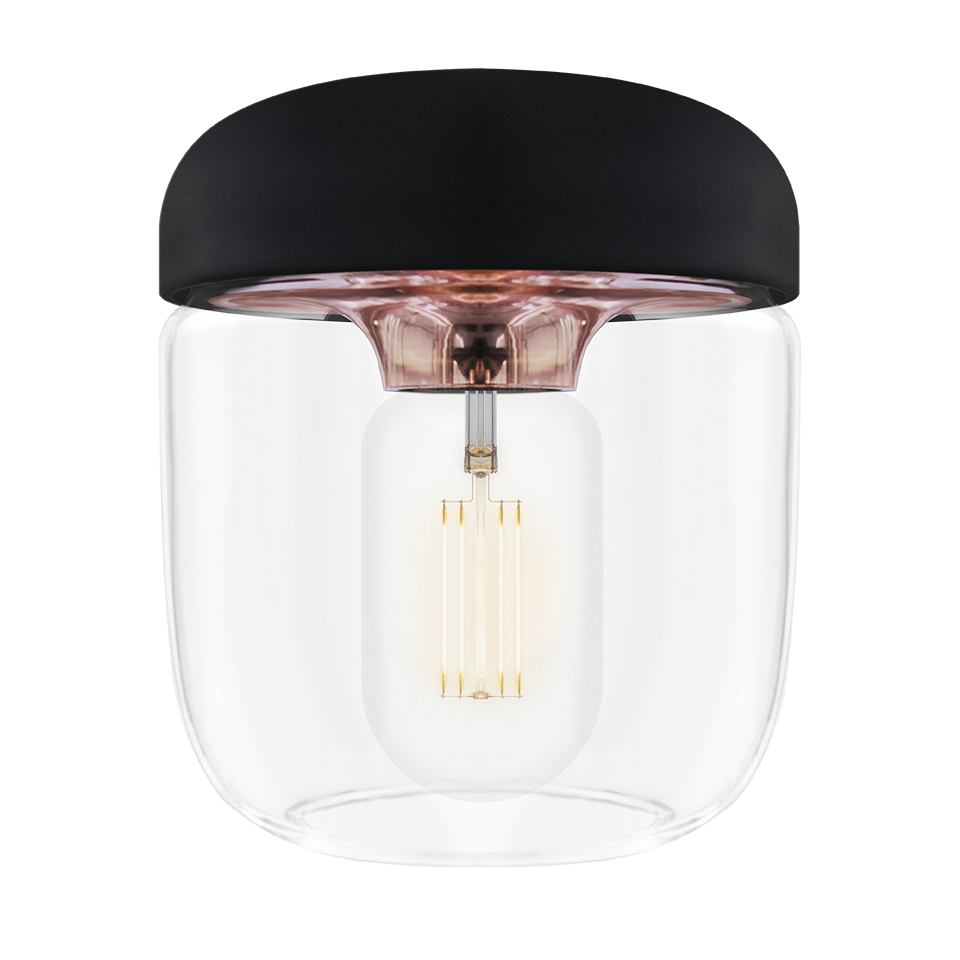 UMAGE Acorn Ø14 Sort & Poleret Kobber - Lampeskærm