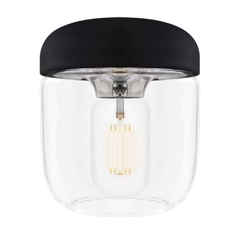 UMAGE Acorn Ø14 Sort & Poleret Stål - Lampeskærm