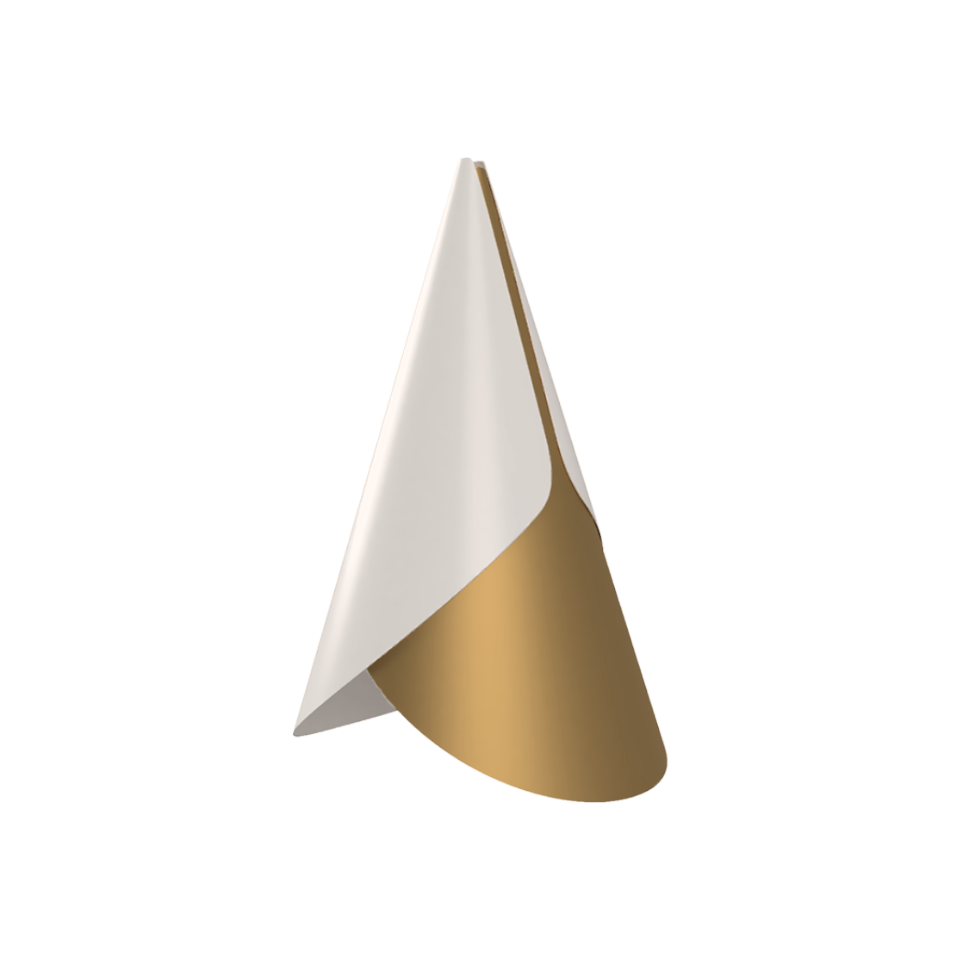 UMAGE Cornet Ø13,4 Hvid & Messing - Lampeskærm