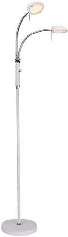 Vegas Gulvlampe LED Hvid 2 arme - Halo Design