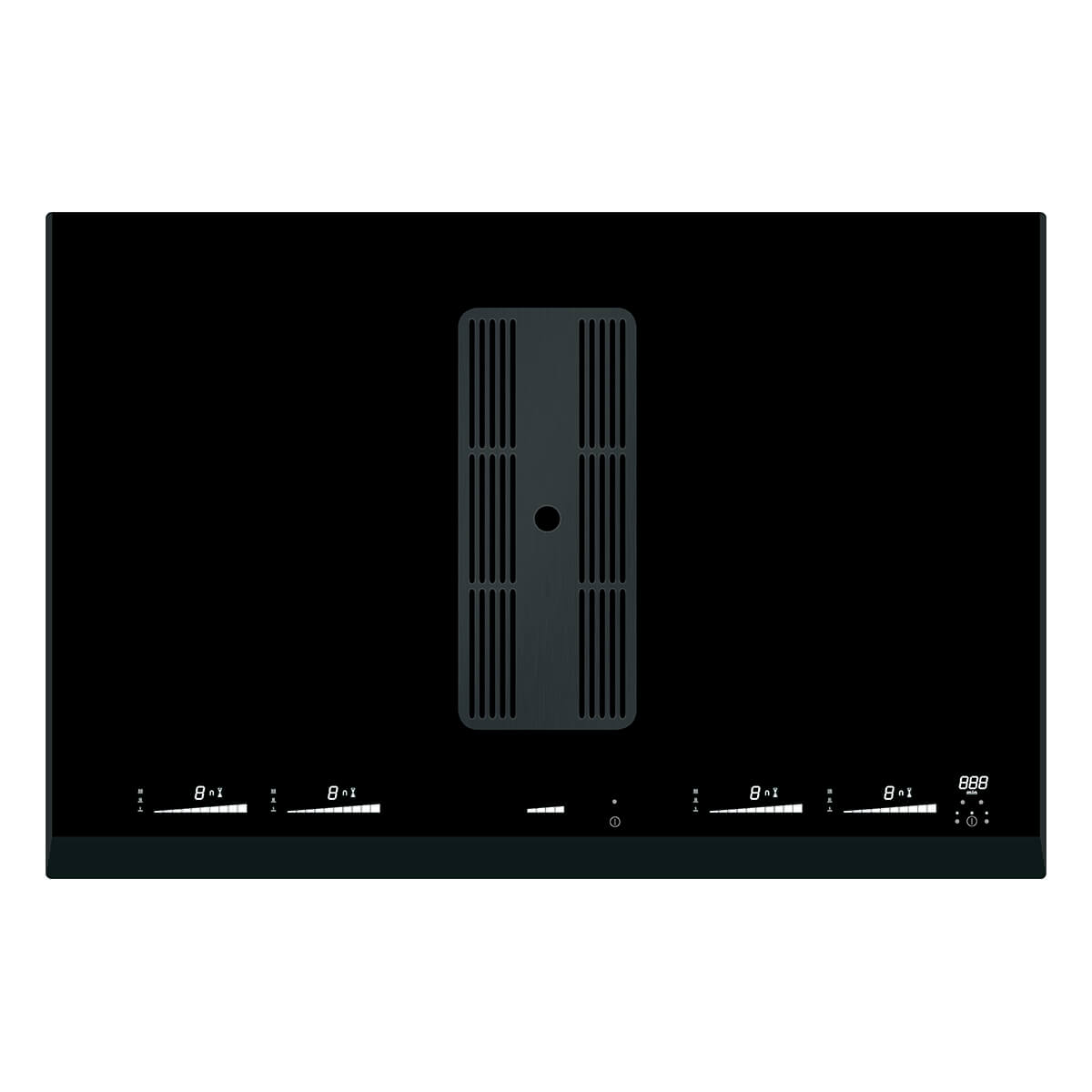 Witt kogeplade i sort med emhætte set oppefra