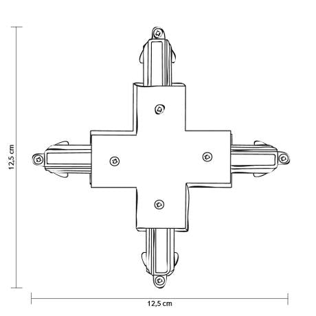 X-stykke 4-vejs til Halo Track Hvid - Halo Design
