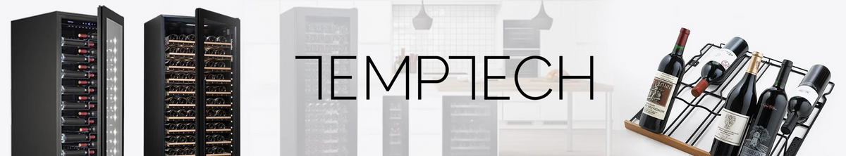 Kollektionsbanner vedrørende vinkøleskabe fra Temptech