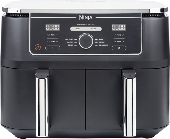 Sort Ninja 400 airfryer med to skuffer