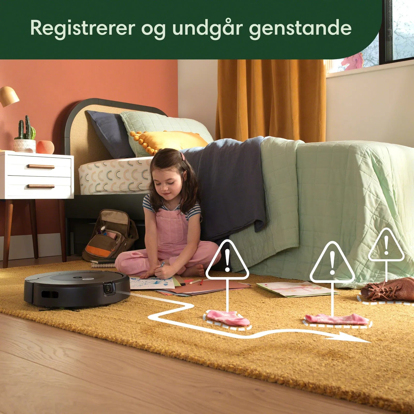 iRobot Roomba Combo 10 Max Robotic Vacuum Clean sort robotstøvsuger registrerer og undgår genstande og børn