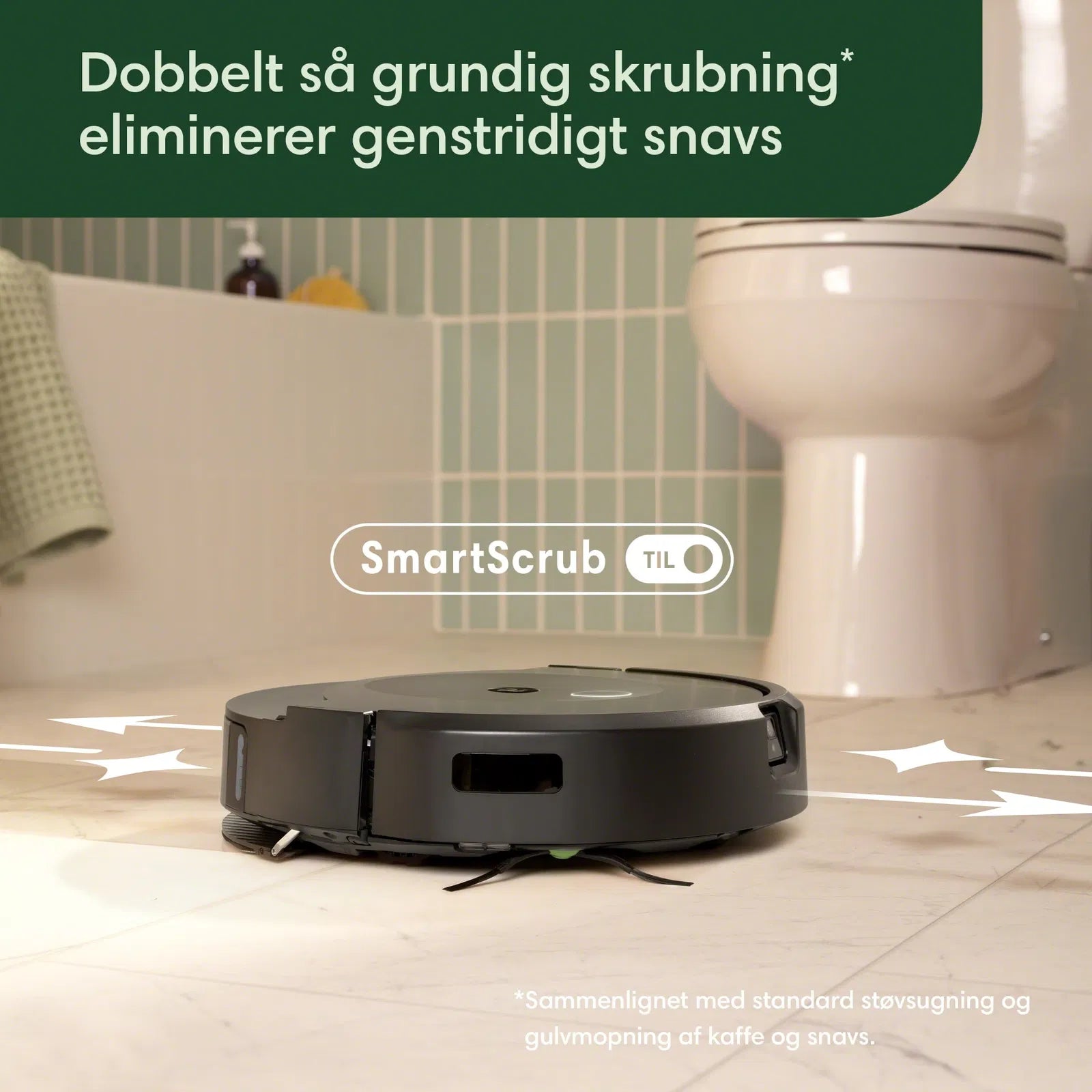 iRobot Roomba Combo 10 Max Robotic Vacuum Clean sort robotstøvsuger garanterer dobbelt så grundig skrubning