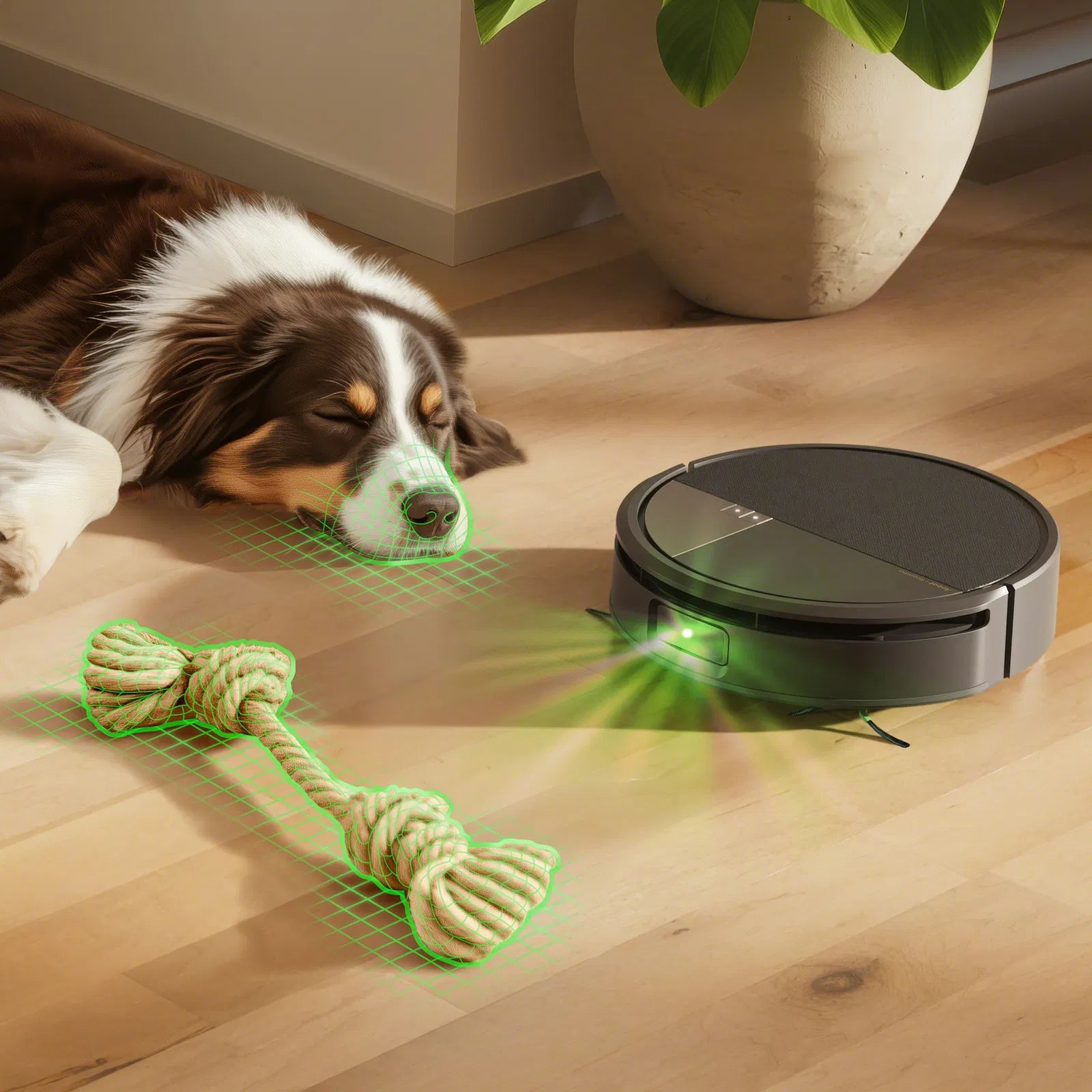 iRobot Roomba Combo 705 Max Robotic Vacuum Cleaner sort robotstøvsuger opdager både hund og ting