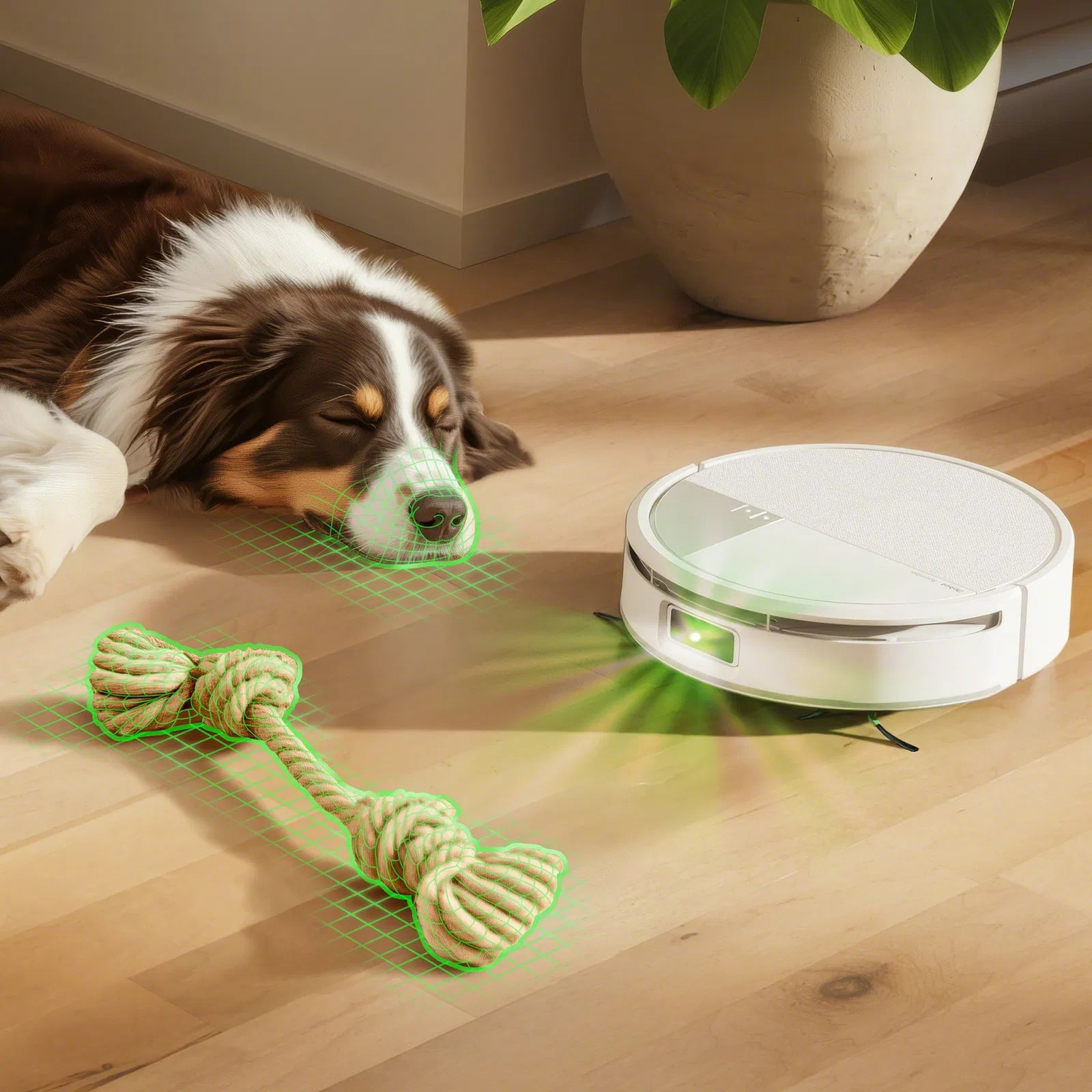 iRobot Roomba Combo 705 Max Robotic Vacuum Cleaner White robotstøvsuger beskytter ting og dyr