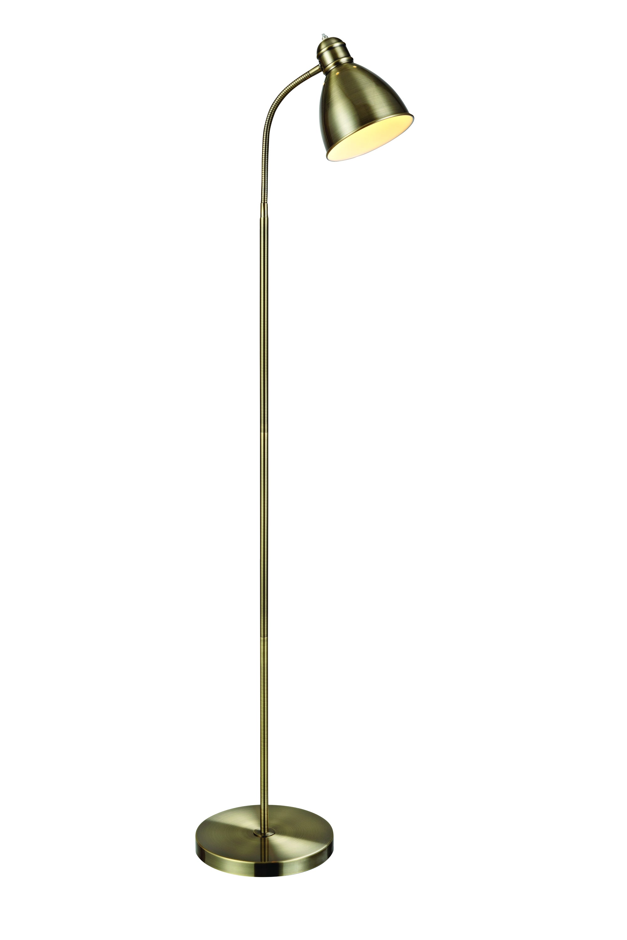Den elegante og stilrene gulvlampe fra Markslöjd Nitta Gulvlampe 1L i Messing