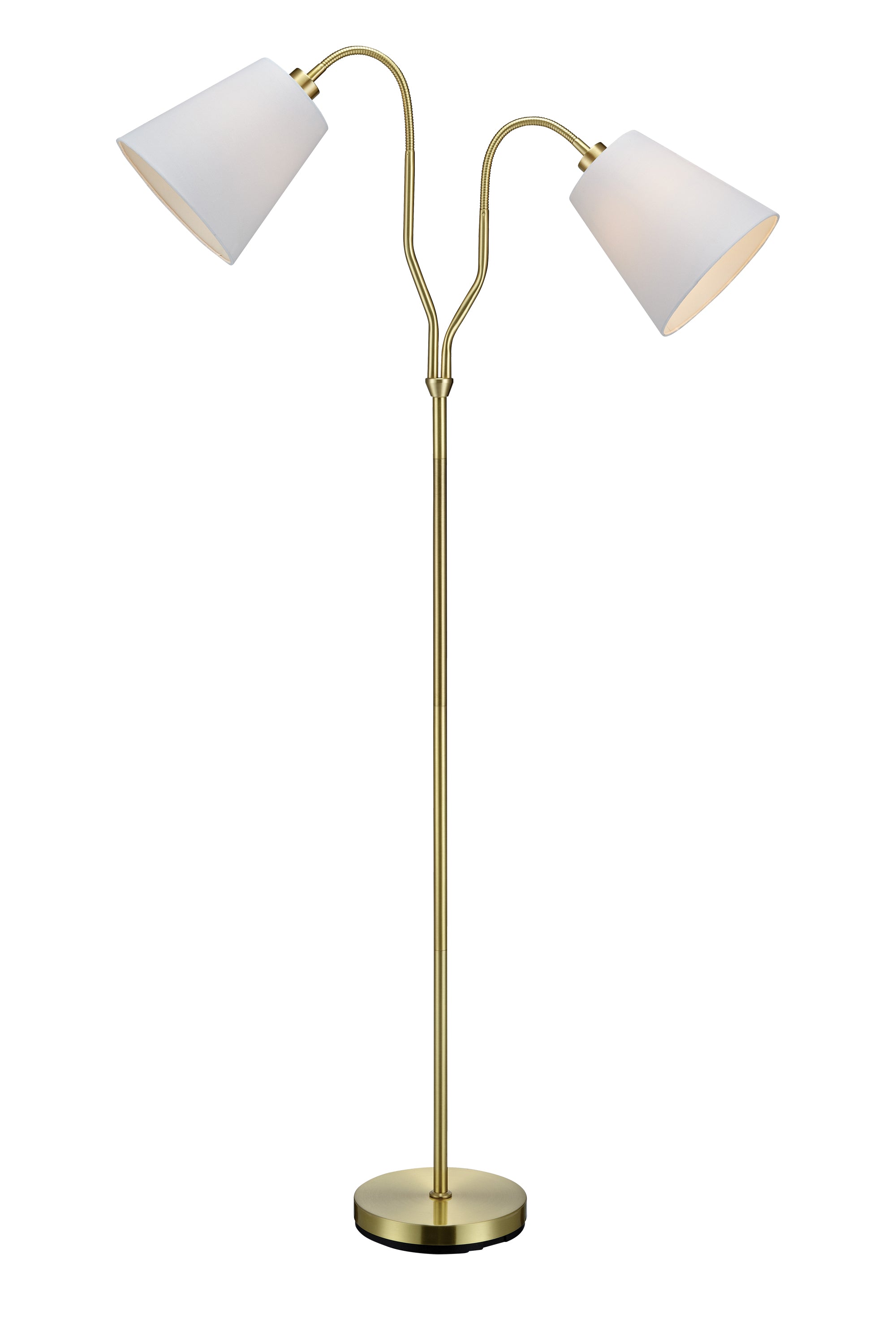 Modena Gulvlampe Messing/Hvid