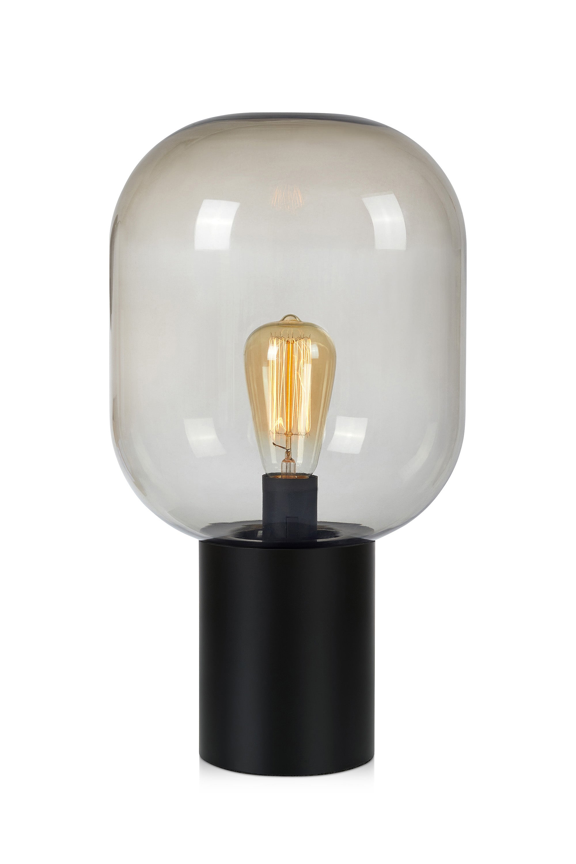 Brooklyn Bordlampe 1L 44cm Sort/Røg