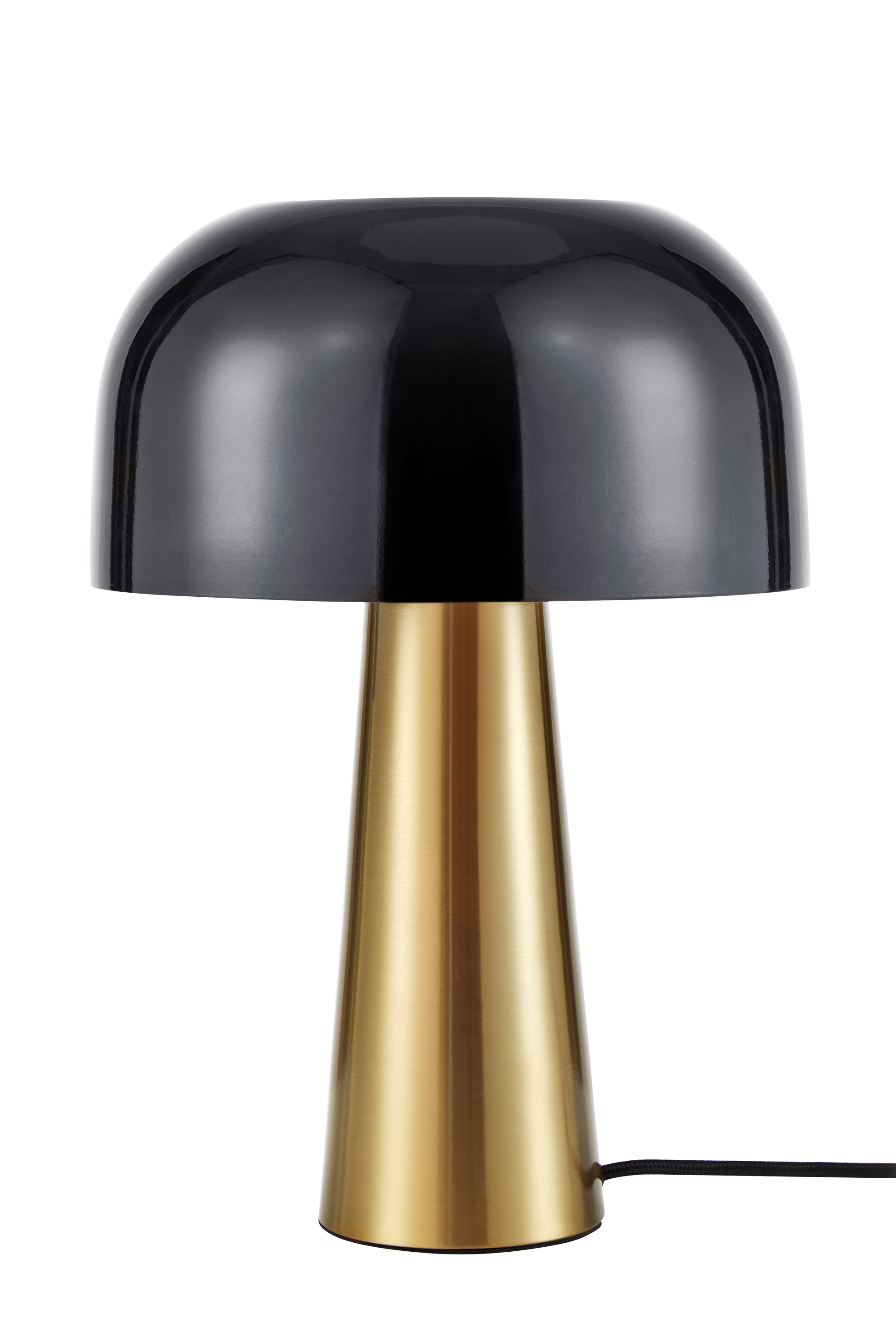 Zoomet helt tæt på den æstetiske Blanca Bordlampe i Bronze/Sort