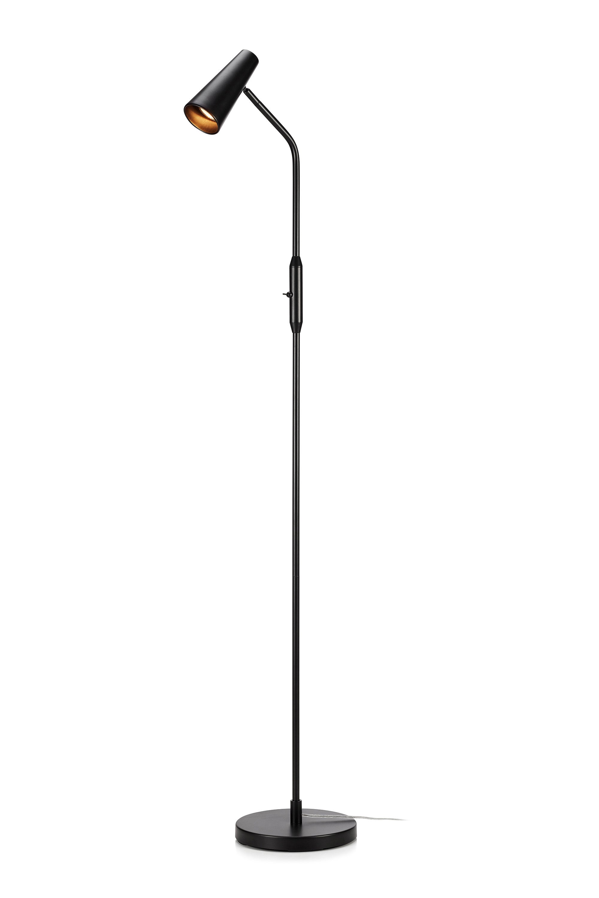 Zoomet helt tæt ind på Crest Gulvlampe i Sort med det elegante design